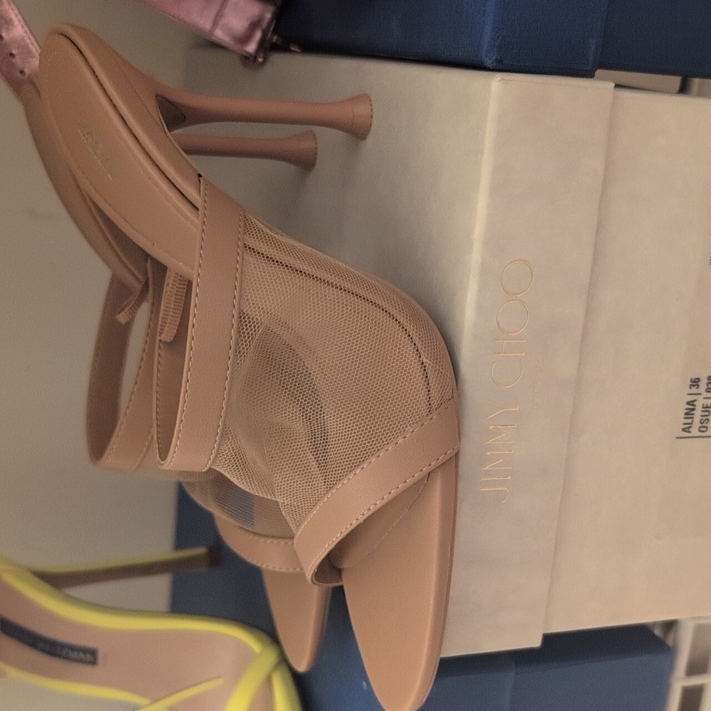 Zara Women's Beige Mesh Sandals